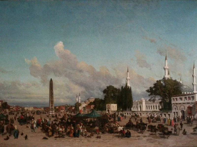 1823-Germain Fabius Brest - Piazza At-Meidan a Costantinopoli